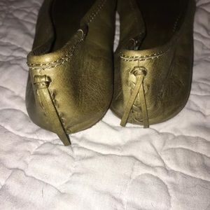 Frye Ballet Flats, natural distressed, Olive sz. 9